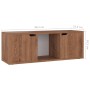 Oak brown engineered wood TV cabinet 88.5x27.5x30.5 cm by vidaXL, TV Furniture - Ref: Foro24-338179, Price: 37,34 €, Discount: %