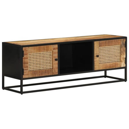 TV-Möbel aus unbehandeltem Mangoholz und Eisen 110x30x40 cm von vidaXL, TV-Möbel - Ref: Foro24-353887, Preis: 196,54 €, Rabat...