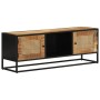 TV stand made of untreated mango wood and iron 110x30x40 cm by vidaXL, TV Furniture - Ref: Foro24-353887, Price: 196,54 €, Di...