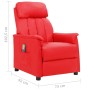 Sillón de masaje de cuero sintético rojo de vidaXL, Sillones de masaje eléctricos - Ref: Foro24-338862, Precio: 149,99 €, Des...