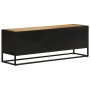 Mueble de TV madera de mango sin tratar y hierro 110x30x40 cm de vidaXL, Muebles TV - Ref: Foro24-353887, Precio: 196,54 €, D...