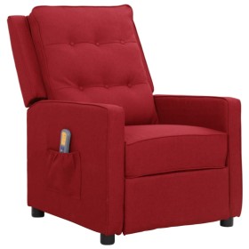 Sillón de masaje de tela rojo tinto de vidaXL, Sillones de masaje eléctricos - Ref: Foro24-338969, Precio: 201,99 €, Descuent...