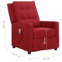 Sillón de masaje de tela rojo tinto de vidaXL, Sillones de masaje eléctricos - Ref: Foro24-338969, Precio: 201,08 €, Descuent...