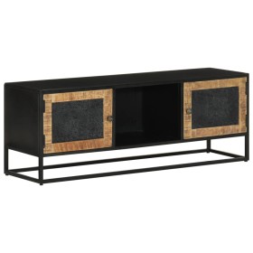 Mueble de TV madera maciza de mango y hierro 110x30x40 cm de vidaXL, Muebles TV - Ref: Foro24-353889, Precio: 228,99 €, Descu...