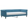 Sofa bed with blue velvet mattress 90x200 cm by vidaXL, Beds and slatted bases - Ref: Foro24-3197746, Price: 344,73 €, Discou...