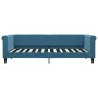 Sofa bed with blue velvet mattress 90x200 cm by vidaXL, Beds and slatted bases - Ref: Foro24-3197746, Price: 344,73 €, Discou...