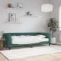 Sofa bed with dark green velvet mattress 90x200 cm by vidaXL, Beds and slatted bases - Ref: Foro24-3197749, Price: 349,54 €, ...