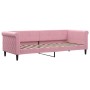 Sofa bed with pink velvet mattress 80x200 cm by vidaXL, Beds and slatted bases - Ref: Foro24-3197743, Price: 327,50 €, Discou...