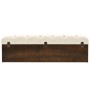 Solid fir wood and fabric storage bench 110 cm by vidaXL, Benches for halls and storage - Ref: Foro24-339296, Price: 193,88 €...