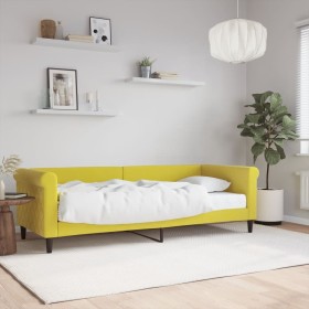 Sofa bed with yellow velvet mattress 80x200 cm by vidaXL, Beds and slatted bases - Ref: Foro24-3197745, Price: 329,02 €, Disc...