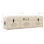 Solid fir wood and fabric storage bench 110 cm by vidaXL, Benches for halls and storage - Ref: Foro24-339296, Price: 193,88 €...