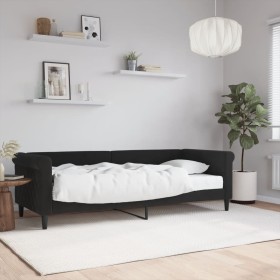 Sofá cama con colchón terciopelo negro 80x200 cm de vidaXL, Camas y somieres - Ref: Foro24-3197744, Precio: 327,99 €, Descuen...