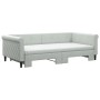 Trundle sofa bed with light gray velvet mattress 100x200 cm by vidaXL, Beds and slatted bases - Ref: Foro24-3197802, Price: 4...