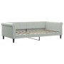 Trundle sofa bed with light gray velvet mattress 100x200 cm by vidaXL, Beds and slatted bases - Ref: Foro24-3197802, Price: 4...