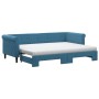 Trundle sofa bed with blue velvet mattress 80x200 cm by vidaXL, Beds and slatted bases - Ref: Foro24-3197787, Price: 432,28 €...