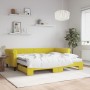 Sofá cama nido con colchón terciopelo amarillo 90x200 cm de vidaXL, Camas y somieres - Ref: Foro24-3197800, Precio: 480,73 €,...