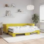 Sofá cama nido con cajones terciopelo amarillo 80x200 cm de vidaXL, Camas y somieres - Ref: Foro24-3197793, Precio: 453,93 €,...