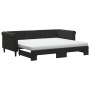 Sofá cama nido con colchón terciopelo negro 90x200 cm de vidaXL, Camas y somieres - Ref: Foro24-3197799, Precio: 458,21 €, De...