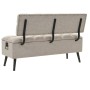 Storage bench with cream fabric backrest 110 cm by vidaXL, Benches for halls and storage - Ref: Foro24-339298, Price: 235,30 ...