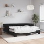 Sofá cama nido con colchón terciopelo negro 90x190 cm de vidaXL, Camas y somieres - Ref: Foro24-3197810, Precio: 499,14 €, De...