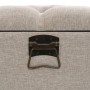 Storage bench with cream fabric backrest 110 cm by vidaXL, Benches for halls and storage - Ref: Foro24-339298, Price: 235,30 ...