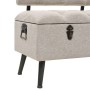 Storage bench with cream fabric backrest 110 cm by vidaXL, Benches for halls and storage - Ref: Foro24-339298, Price: 235,30 ...