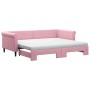 Trundle sofa bed with pink velvet mattress 90x200 cm by vidaXL, Beds and slatted bases - Ref: Foro24-3197798, Price: 437,98 €...