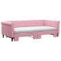 Trundle sofa bed with pink velvet mattress 90x200 cm by vidaXL, Beds and slatted bases - Ref: Foro24-3197798, Price: 437,98 €...