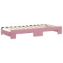 Trundle sofa bed with pink velvet mattress 90x200 cm by vidaXL, Beds and slatted bases - Ref: Foro24-3197798, Price: 437,98 €...