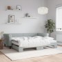 Trundle sofa bed with light gray velvet mattress 90x200 cm by vidaXL, Beds and slatted bases - Ref: Foro24-3197795, Price: 44...