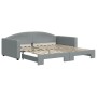 Sofá cama nido tela gris claro 100x200 cm de vidaXL, Camas y somieres - Ref: Foro24-3197193, Precio: 295,99 €, Descuento: %