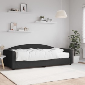 Sofa bed with black fabric mattress 100x200 cm by vidaXL, Beds and slatted bases - Ref: Foro24-3197177, Price: 388,74 €, Disc...