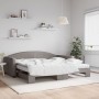 Trundle sofa bed with taupe gray fabric mattress 100x200 cm by vidaXL, Beds and slatted bases - Ref: Foro24-3197214, Price: 4...