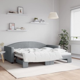 Sofá cama nido tela gris claro 90x190 cm de vidaXL, Camas y somieres - Ref: Foro24-3197198, Precio: 291,99 €, Descuento: %