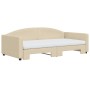 Sofá cama nido con colchón tela crema 100x200 cm de vidaXL, Camas y somieres - Ref: Foro24-3197215, Precio: 446,67 €, Descuen...