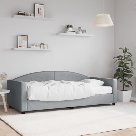 Sofá cama con colchón tela gris claro 90x190 cm de vidaXL, Camas y somieres - Ref: Foro24-3197180, Precio: 370,59 €, Descuent...