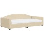 Sofá cama con colchón tela crema 100x200 cm de vidaXL, Camas y somieres - Ref: Foro24-3197179, Precio: 389,12 €, Descuento: %