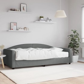 Sofa bed with dark gray fabric mattress 100x200 cm by vidaXL, Beds and slatted bases - Ref: Foro24-3197176, Price: 371,98 €, ...