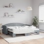 Trundle sofa bed with light gray fabric mattress 90x190 cm by vidaXL, Beds and slatted bases - Ref: Foro24-3197216, Price: 44...