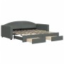 Sofá cama nido con cajones tela gris oscuro 90x190 cm de vidaXL, Camas y somieres - Ref: Foro24-3197235, Precio: 313,33 €, De...