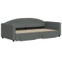 Sofá cama nido con cajones tela gris oscuro 90x190 cm de vidaXL, Camas y somieres - Ref: Foro24-3197235, Precio: 313,33 €, De...