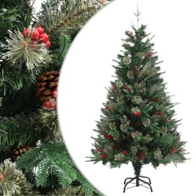 Christmas tree with pine cones green PVC and PE 150 cm by vidaXL, Christmas trees - Ref: Foro24-340526, Price: 83,27 €, Disco...