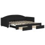 Trundle sofa bed with drawers black fabric 90x190 cm by vidaXL, Beds and slatted bases - Ref: Foro24-3197236, Price: 325,36 €...