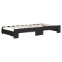 Trundle sofa bed with drawers black fabric 90x190 cm by vidaXL, Beds and slatted bases - Ref: Foro24-3197236, Price: 325,36 €...