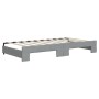 Trundle sofa bed with drawers light gray fabric 90x190 cm by vidaXL, Beds and slatted bases - Ref: Foro24-3197234, Price: 315...