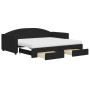 Sofá cama nido con cajones tela negro 90x190 cm de vidaXL, Camas y somieres - Ref: Foro24-3197254, Precio: 504,81 €, Descuent...