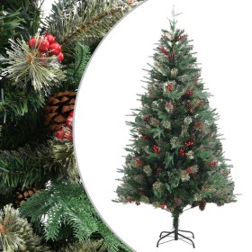 Weihnachtsbaum und Tannenzapfen aus grünem PVC und PE 195 cm von vidaXL, Weihnachtsbäume - Ref: Foro24-340527, Preis: 128,99 ...