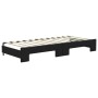 Trundle sofa bed with drawers black fabric 80x200 cm by vidaXL, Beds and slatted bases - Ref: Foro24-3197477, Price: 479,33 €...