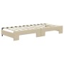 Trundle sofa bed with drawers cream fabric 80x200 cm by vidaXL, Beds and slatted bases - Ref: Foro24-3197479, Price: 470,92 €...