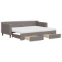 Sofá cama nido con cajones tela gris taupe 80x200 cm de vidaXL, Camas y somieres - Ref: Foro24-3197478, Precio: 477,99 €, Des...